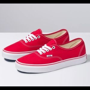 Red authentic vans